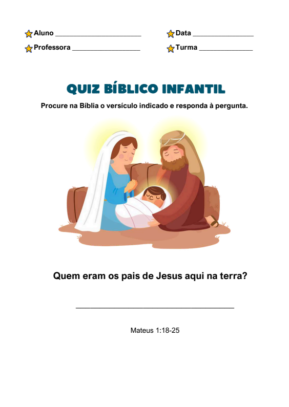 Quiz Bíblico Infantil